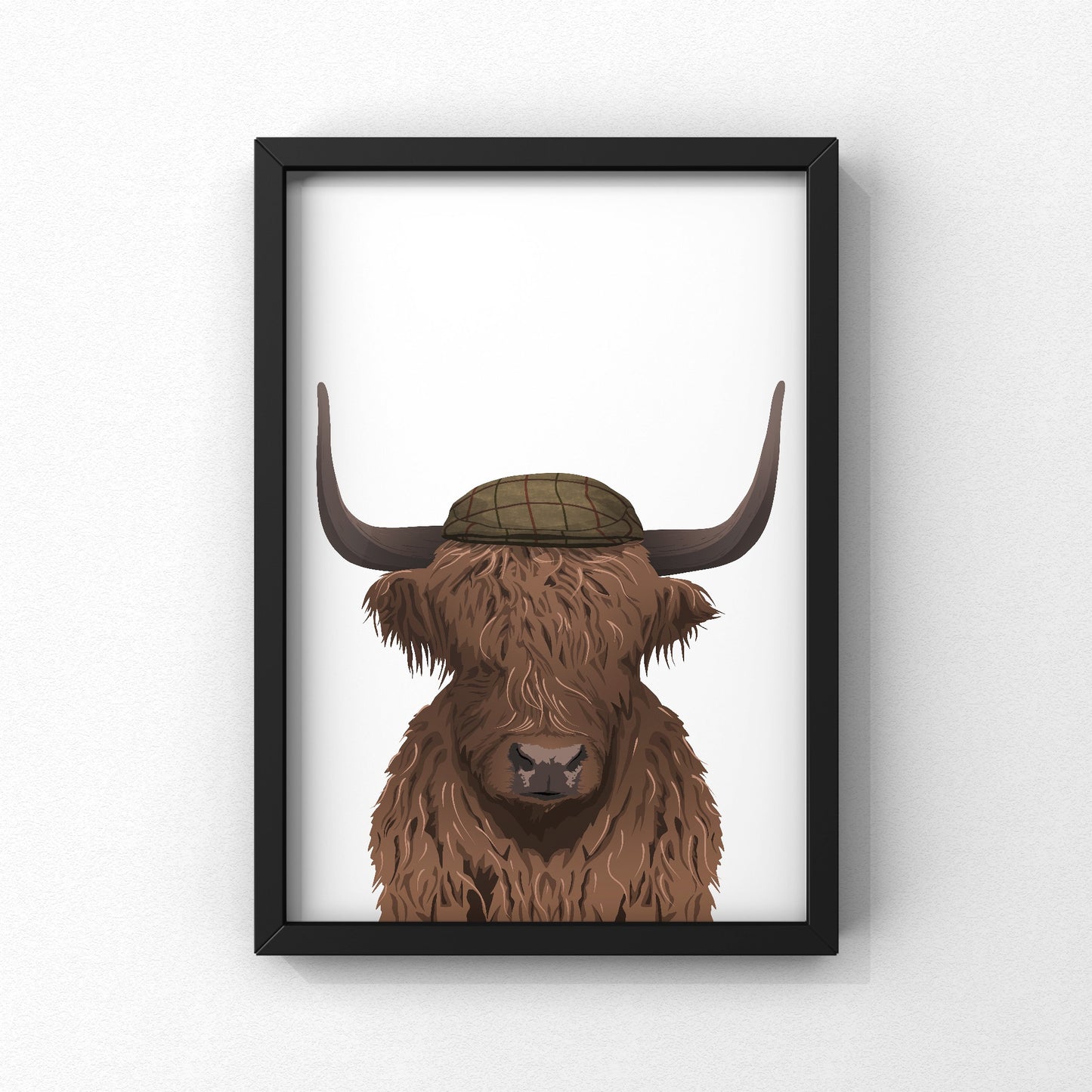 Yorkshire Highland Cow | Yorkshire Print | A5 A4 A3 - Millstones & Moor