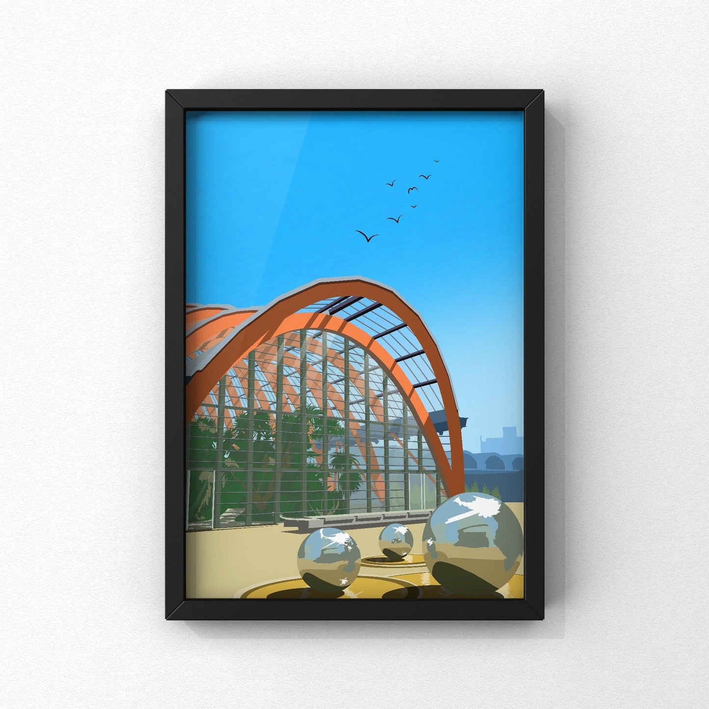 Winter Gardens | Sheffield Print | A5 A4 A3 - Millstones & Moor