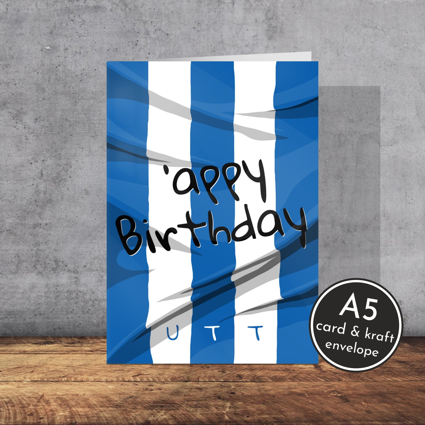 Huddersfield Town Themed Birthday Card | Yorkshire Slang | A5 Card and Envelope - Millstones & Moor