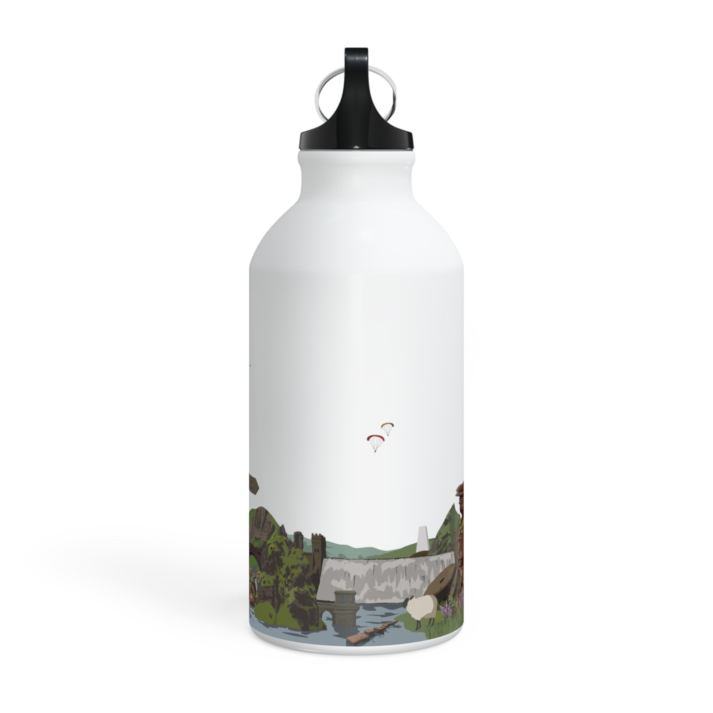 Peak District National Park illustrated metal water bottle