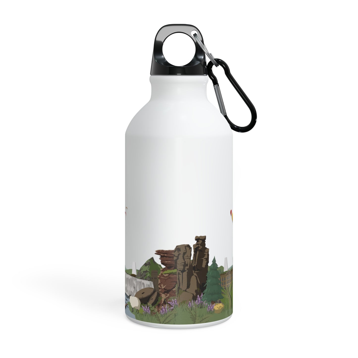 Peak District National Park illustrated metal water bottle