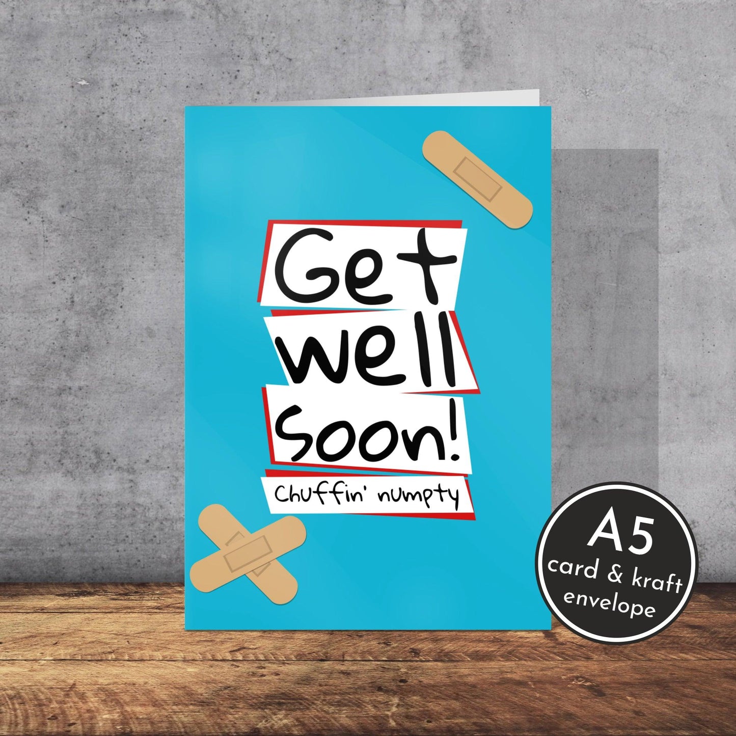 Get Well Soon Card | Yorkshire Slang | A5 Card and Envelope - Millstones & Moor