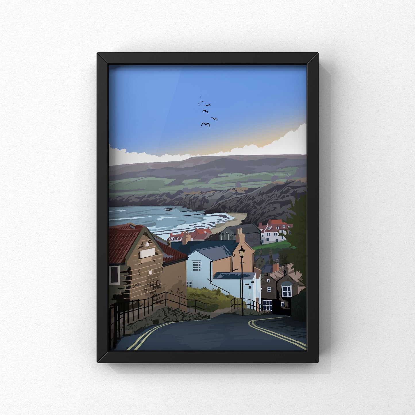 Robin Hood’s Bay | Yorkshire Print | A5 A4 A3 - Millstones & Moor