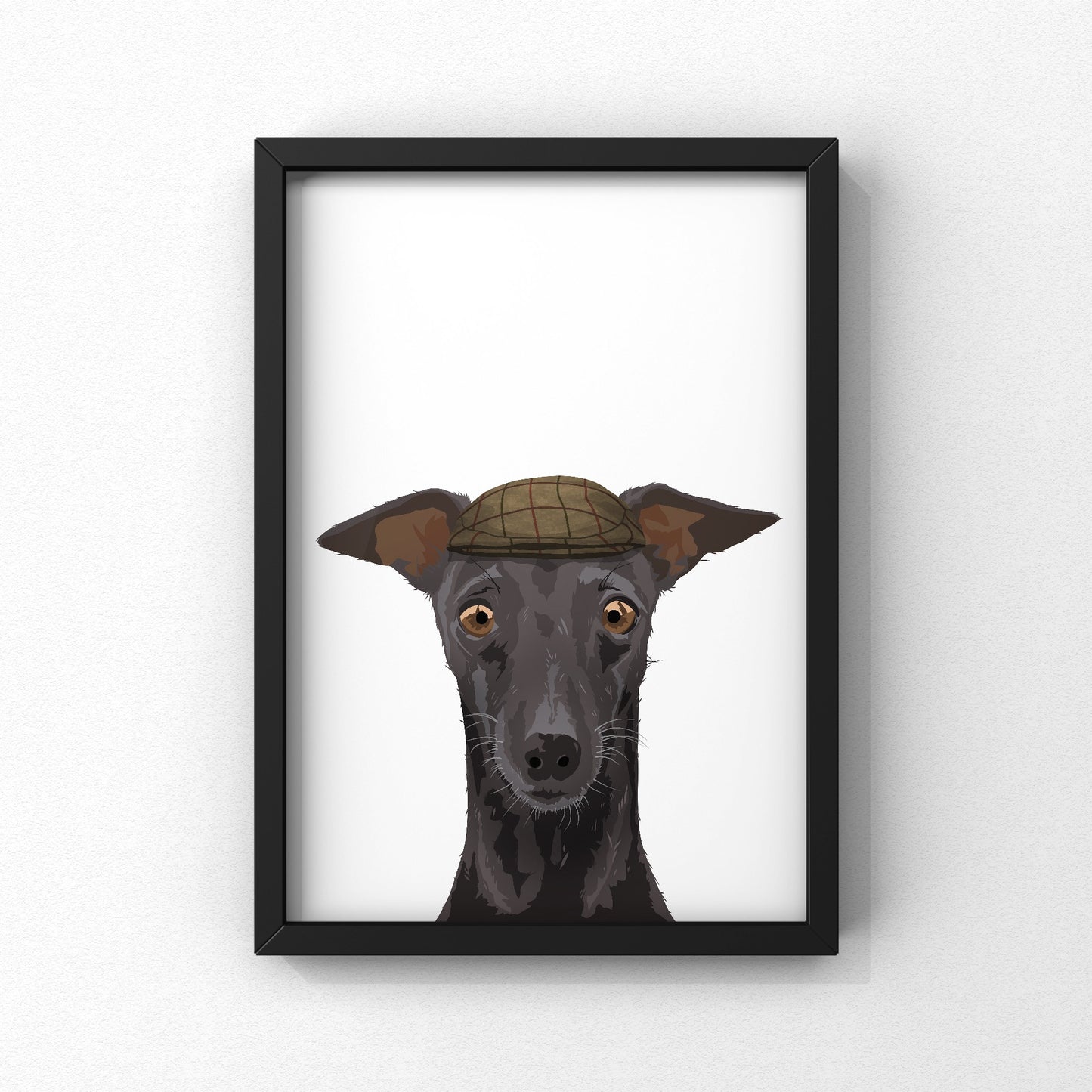 Yorkshire Whippet | Yorkshire Print | A5 A4 A3 - Millstones & Moor