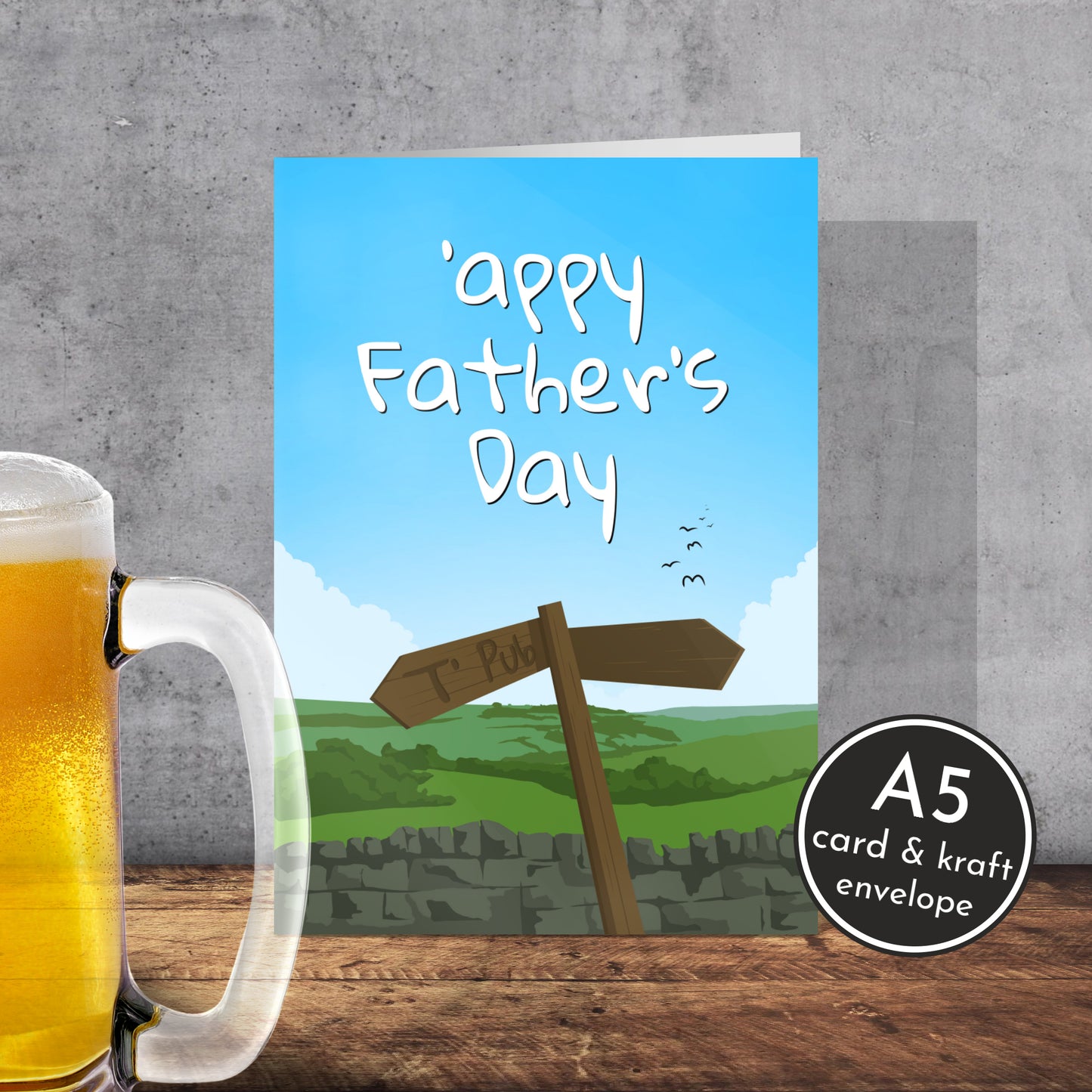 Yorkshire Father’s Day Card | Yorkshire Slang | A5 Card and Envelope - Millstones & Moor