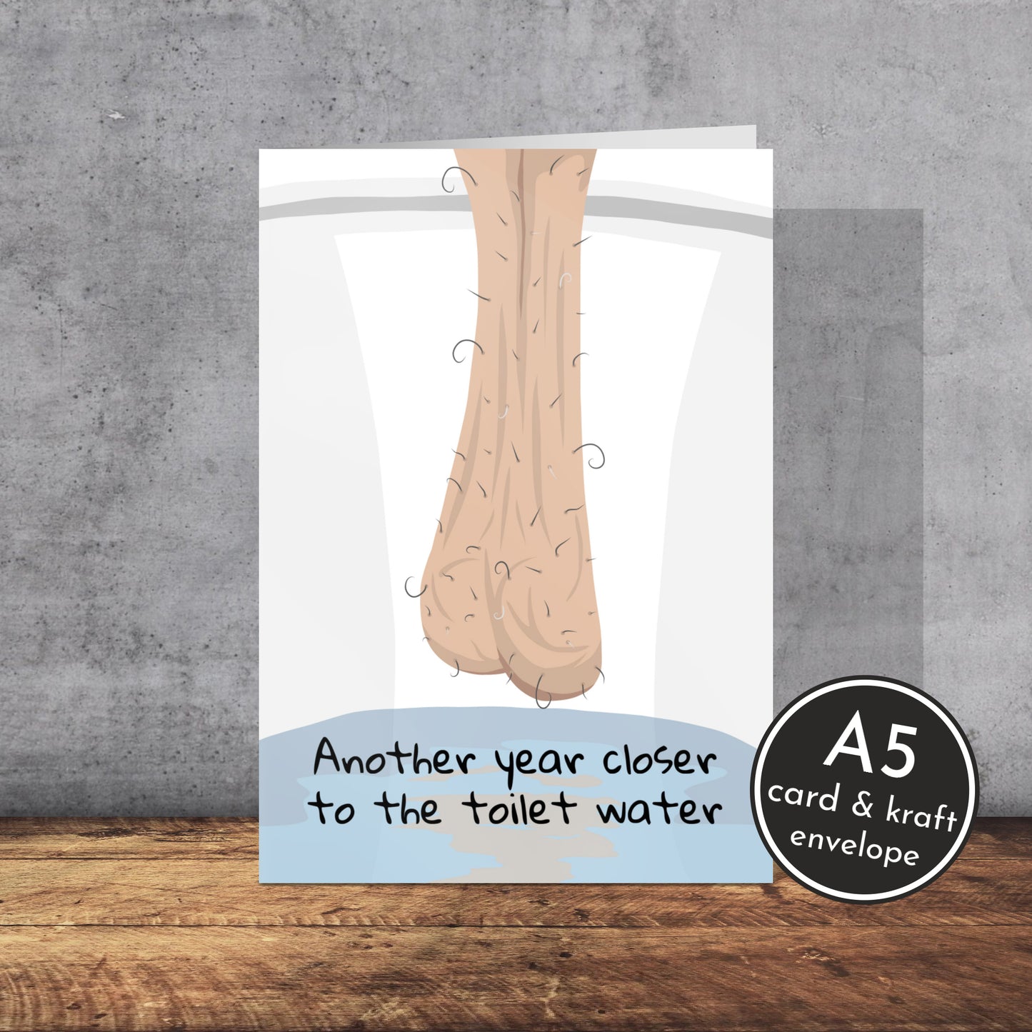 Old Man Rude Birthday Card | A5 Card and Envelope - Millstones & Moor