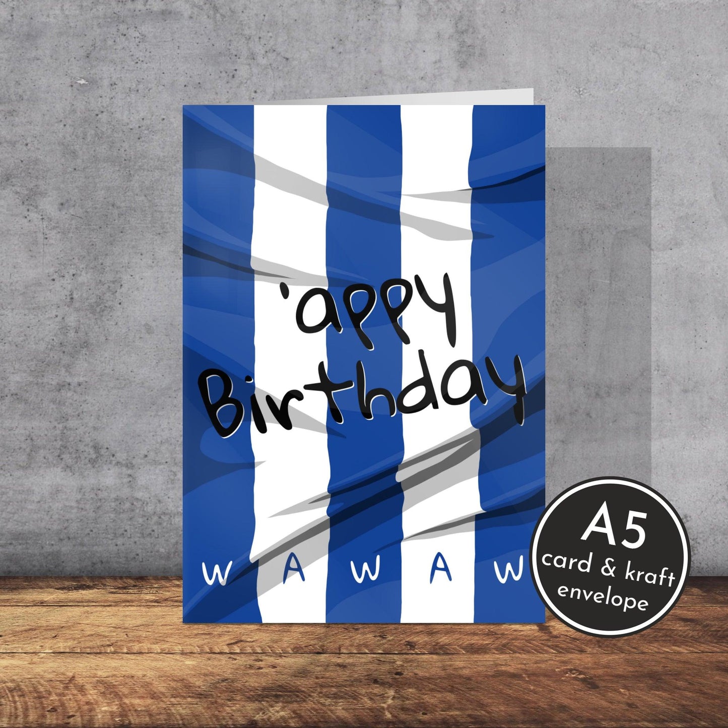 Sheffield Wednesday Themed Birthday Card | Sheffield Slang | A5 Card and Envelope - Millstones & Moor
