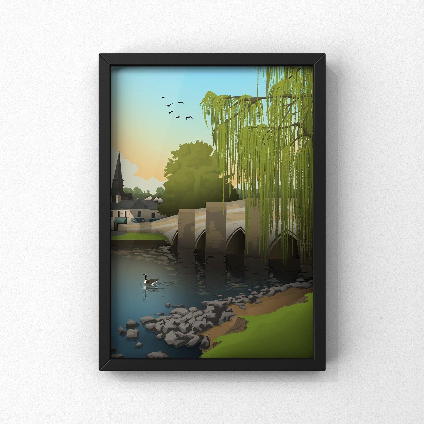 Bakewell Print | Peak District Artwork | A5 A4 A3 - Millstones & Moor