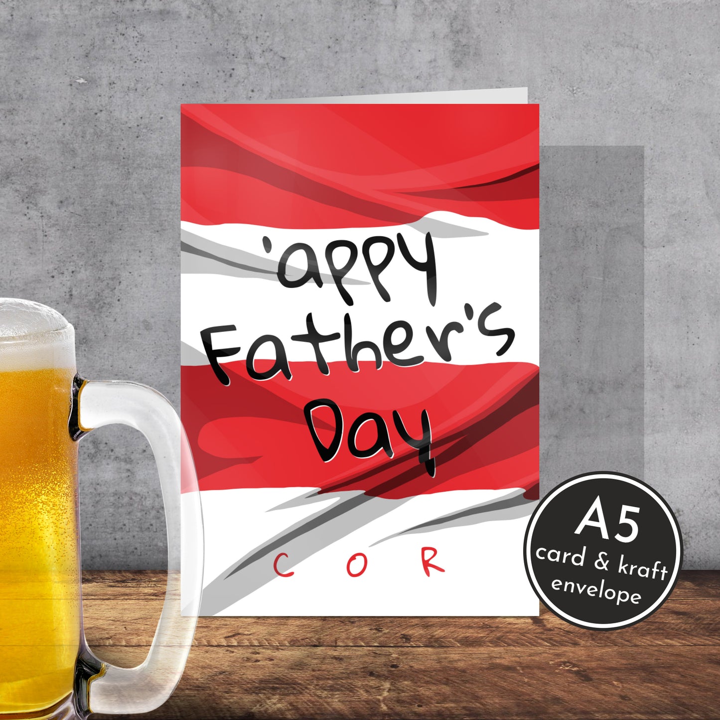 Doncaster Rovers Father’s Day Card | Yorkshire Slang | A5 Card and Envelope - Millstones & Moor