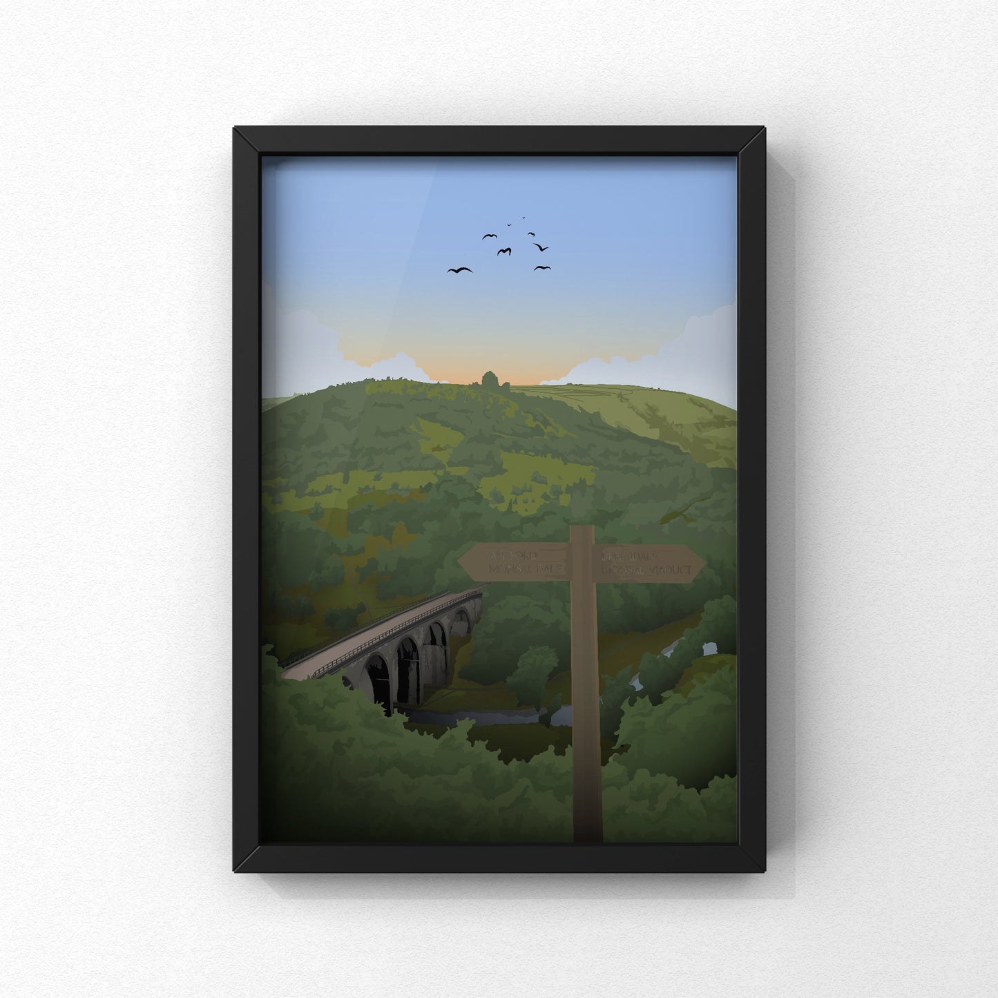 Bespoke Landscape Print | Commission | A4 A3 - Millstones & Moor