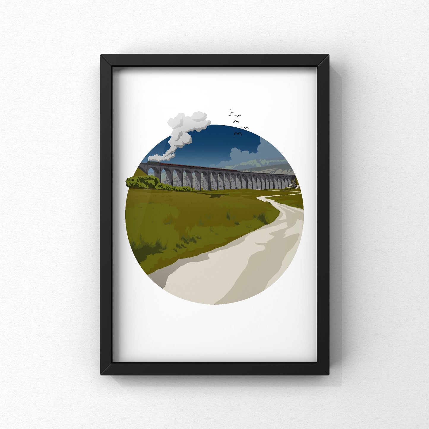 Ribblehead Viaduct | Yorkshire Print | A5 A4 A3 - Millstones & Moor