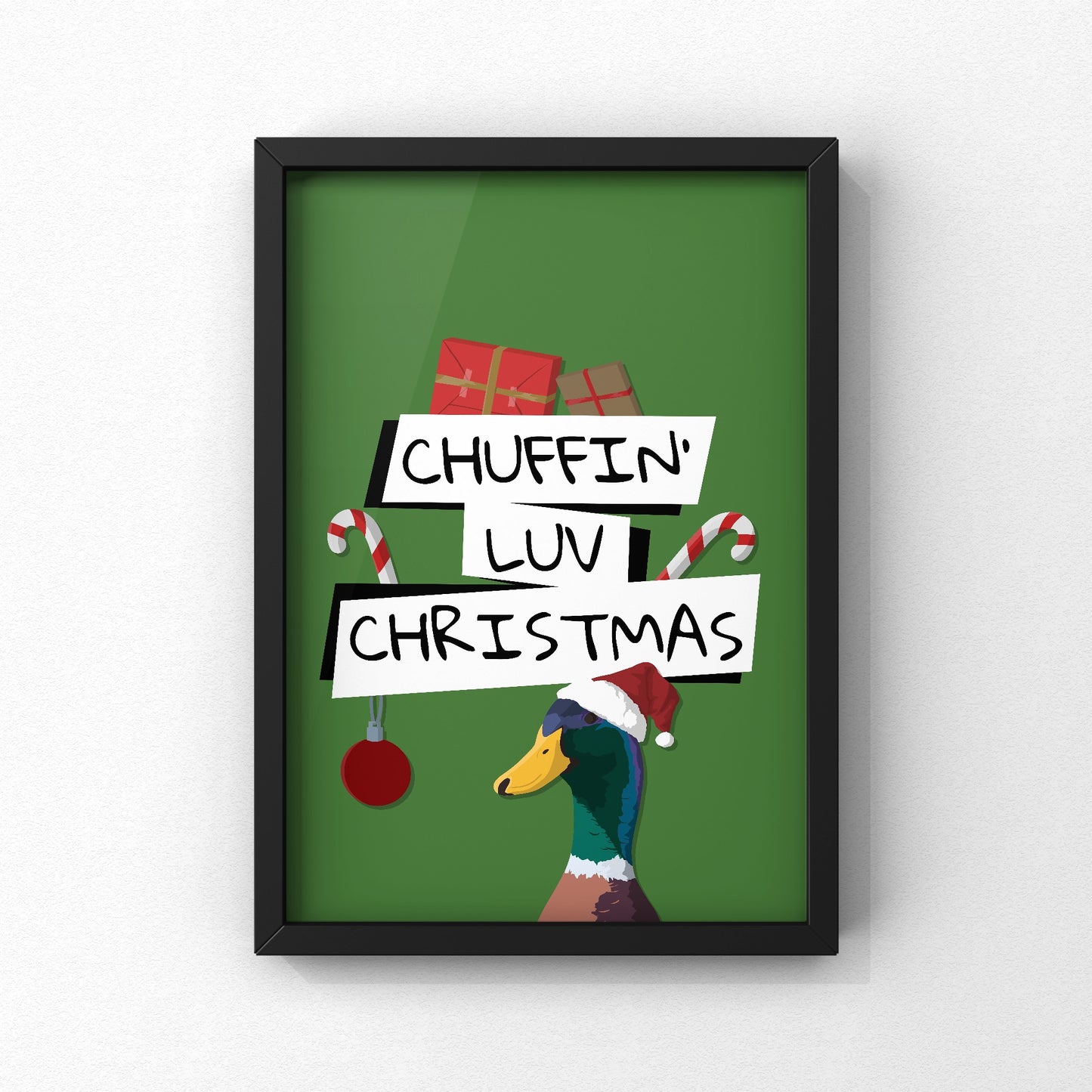 Chuffin’ Luv Christmas Yorkshire Print | Yorkshire Slang | A5 A4 A3 - Millstones & Moor