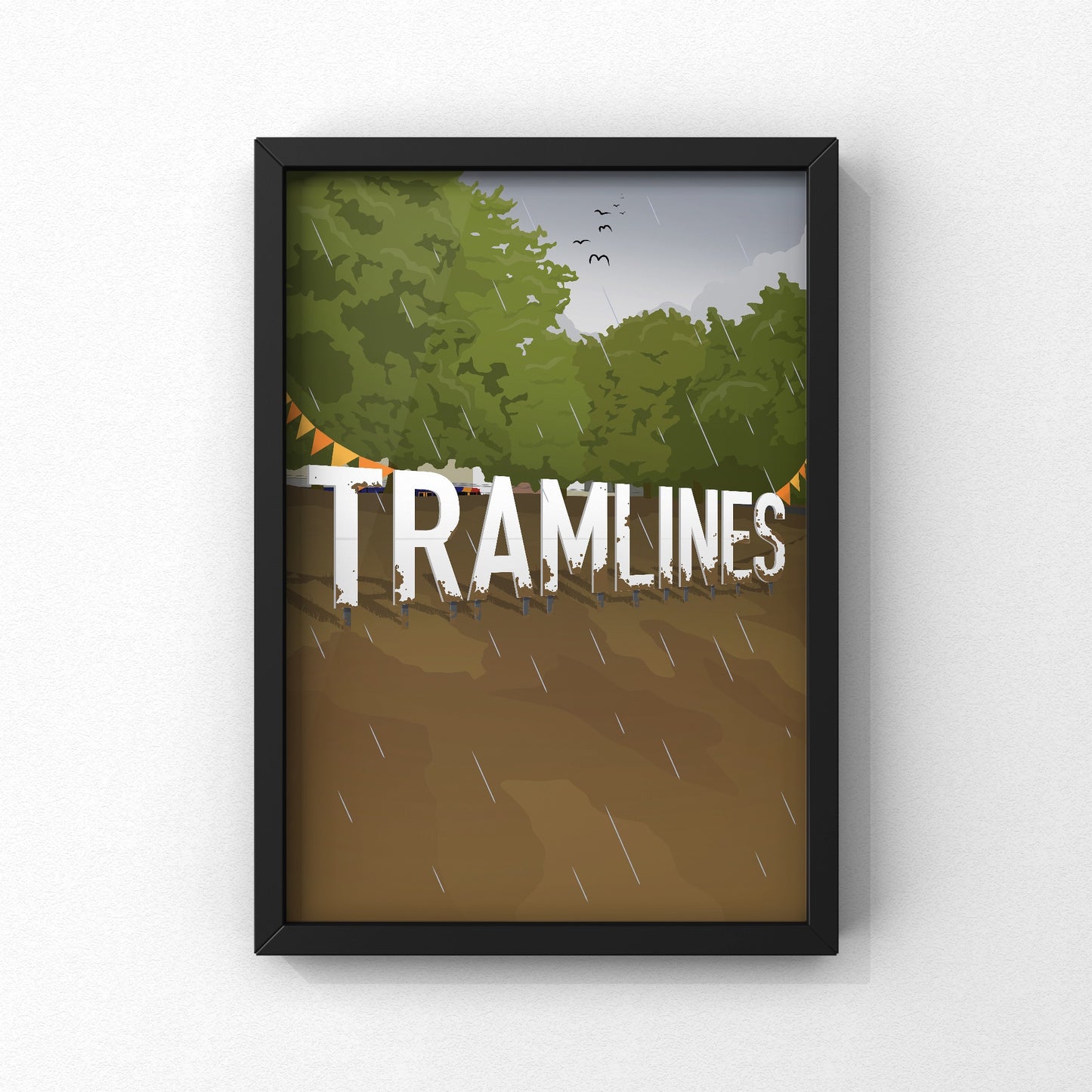 Tramline Festival Sign Print | Sheffield Print | A5 A4 A3 - Millstones & Moor