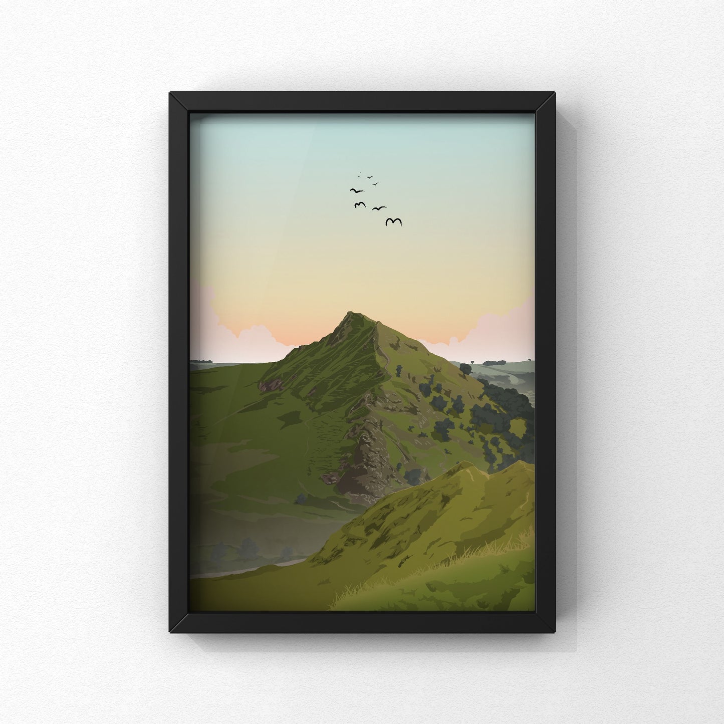 Chrome Hill Dragons Back Print | Peak District Artwork | A5 A4 A3 - Millstones & Moor