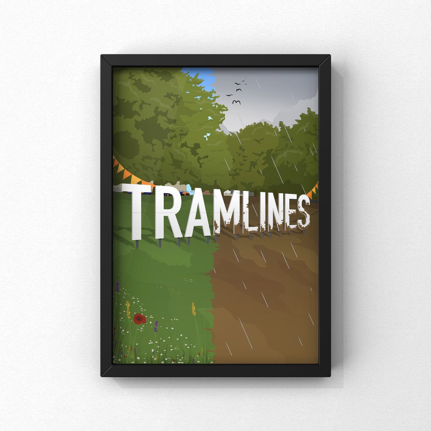 Tramline Festival Sign Print | Sheffield Print | A5 A4 A3 - Millstones & Moor