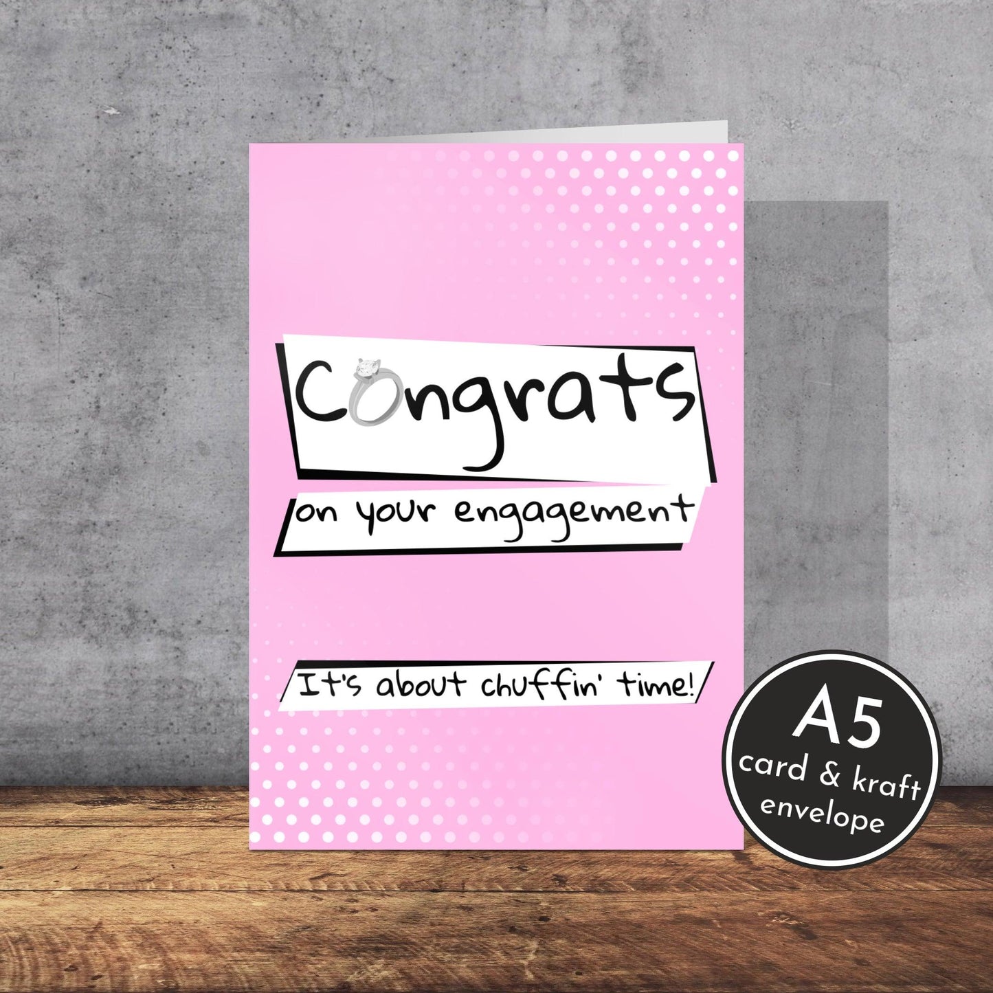 Congratulations On Your Engagement Card | Yorkshire Slang | A5 Card and Envelope - Millstones & Moor