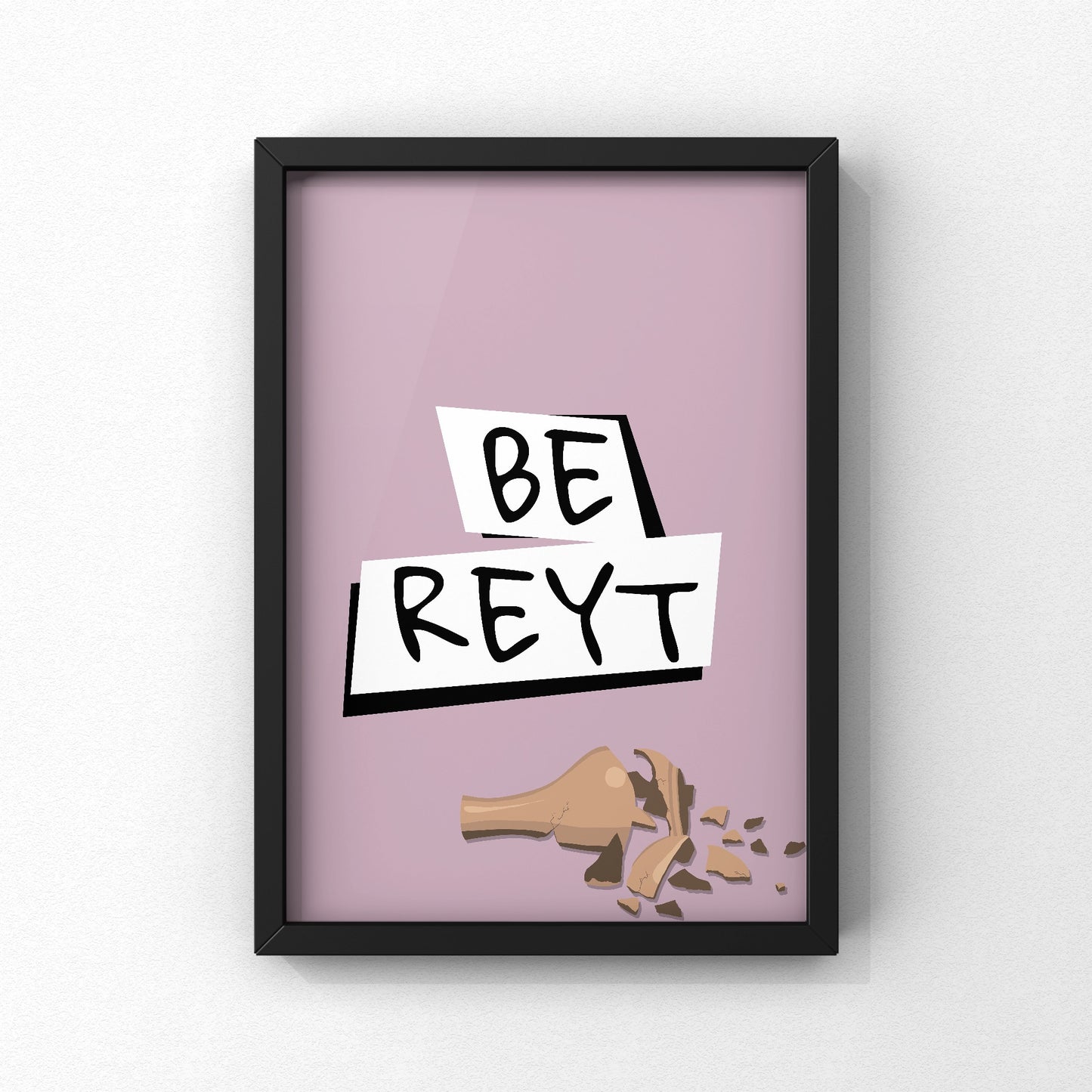 Be Reyt Yorkshire Print | Yorkshire Slang | A5 A4 A3 - Millstones & Moor