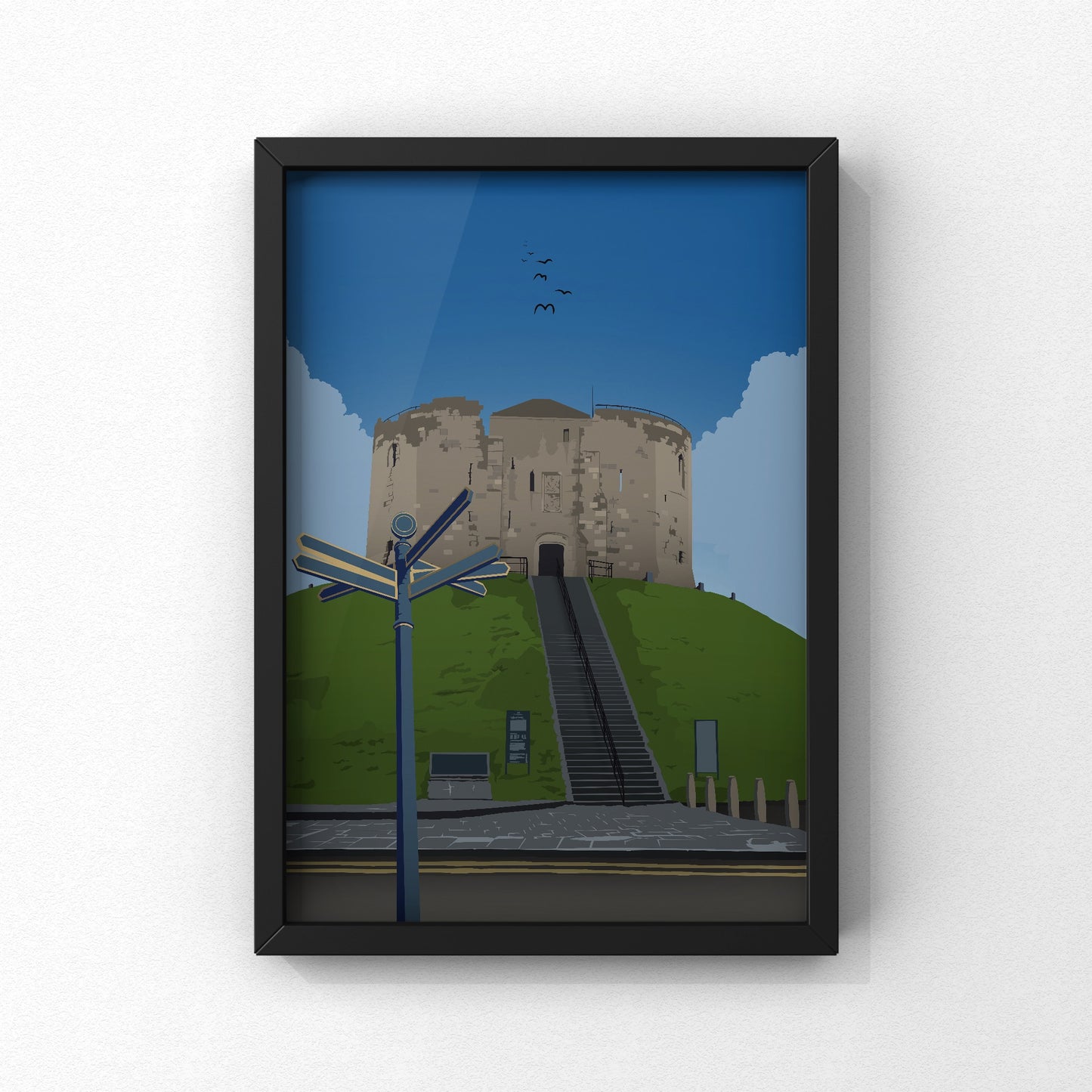 York Clifford’s Tower | Yorkshire Print | A5 A4 A3 - Millstones & Moor
