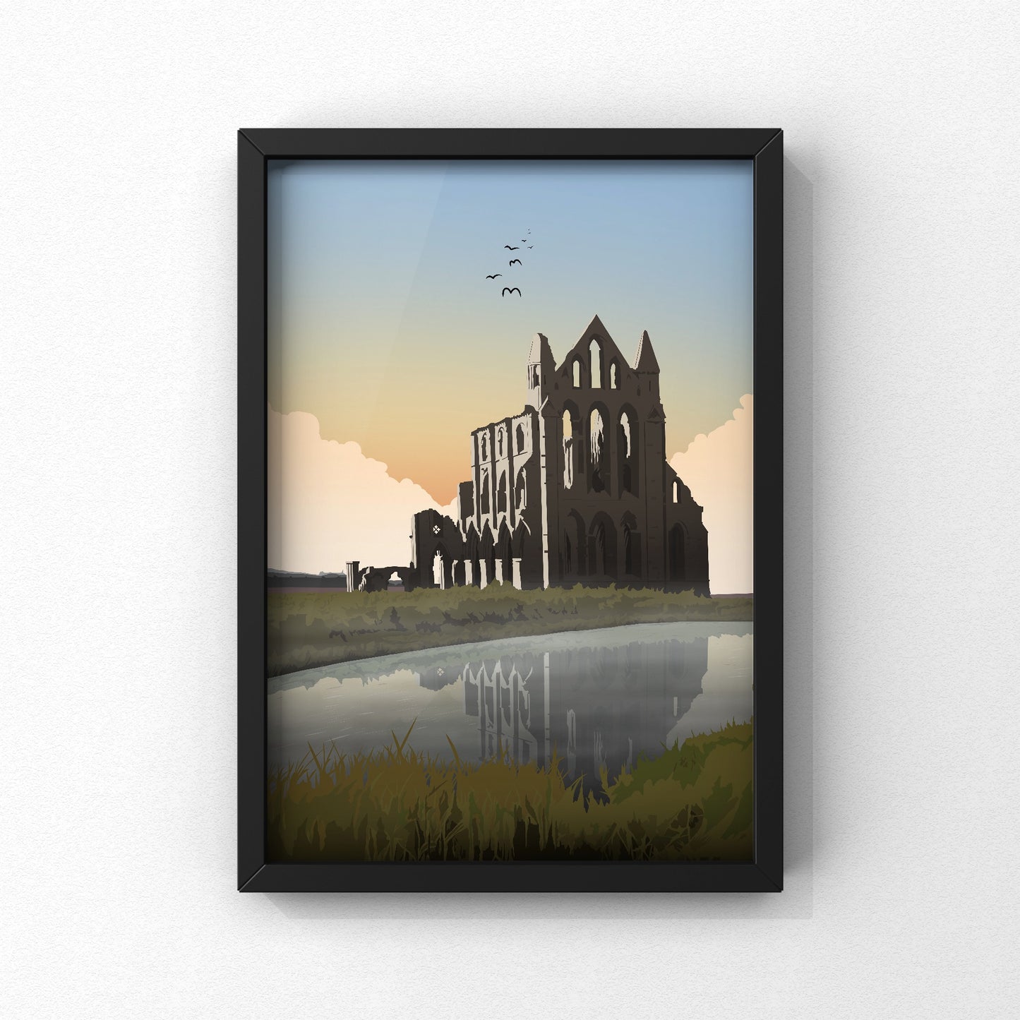 Whitby Abbey | Yorkshire Print | A5 A4 A3 - Millstones & Moor