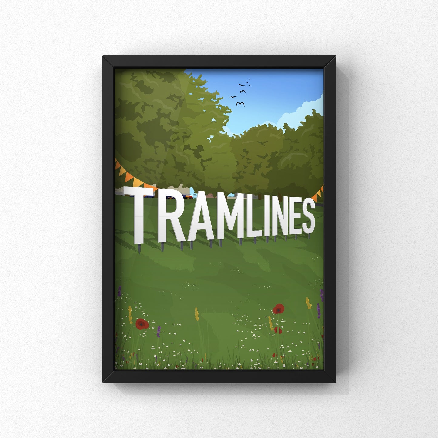 Tramline Festival Sign Print | Sheffield Print | A5 A4 A3 - Millstones & Moor