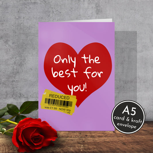 Yellow Label Valentine’s Day Card | A5 Card and Envelope - Millstones & Moor