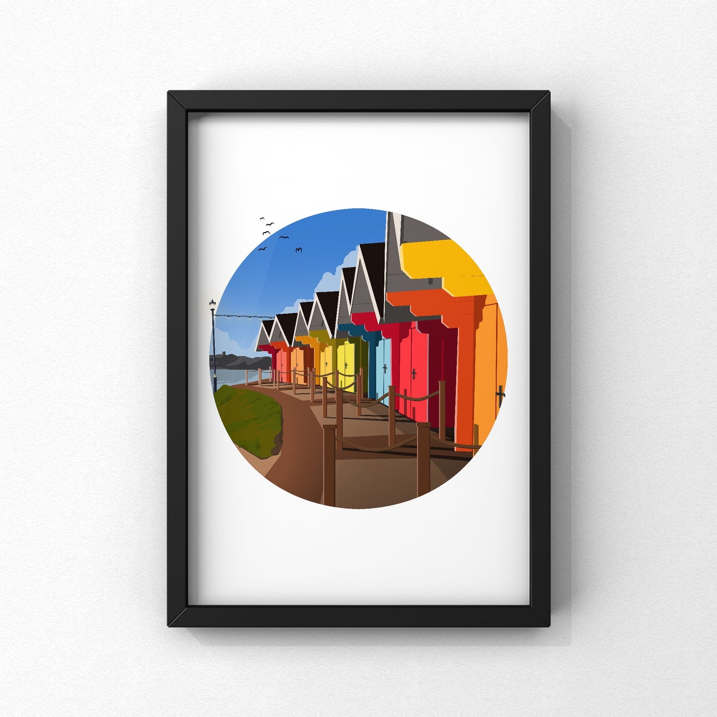 Scarborough North Bay Beach | Yorkshire Print | A5 A4 A3 - Millstones & Moor