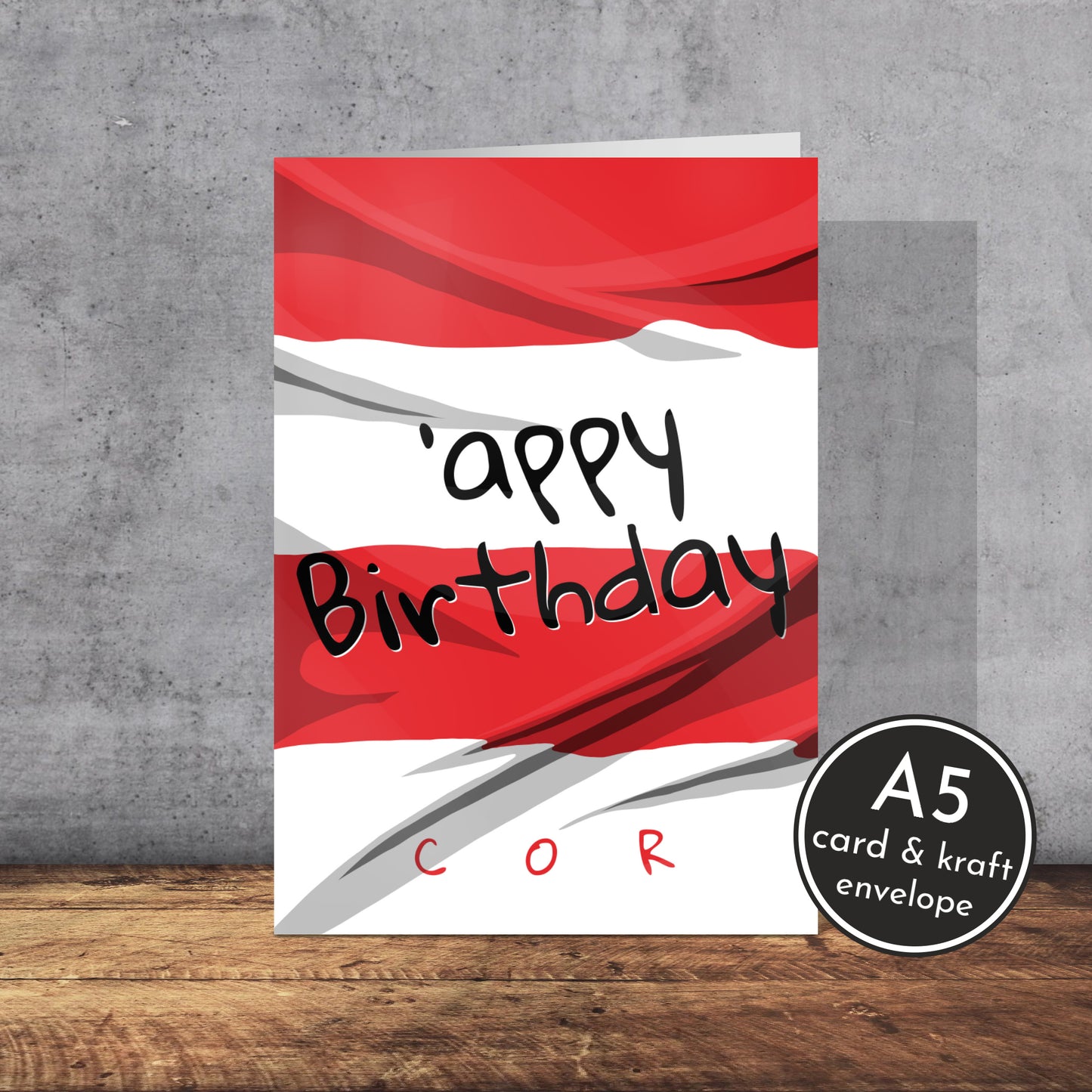 Doncaster Rovers Themed Birthday Card | Yorkshire Slang | A5 Card and Envelope - Millstones & Moor