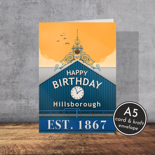 Sheffield Wednesday Ground Birthday Card | A5 Card and Envelope - Millstones & Moor