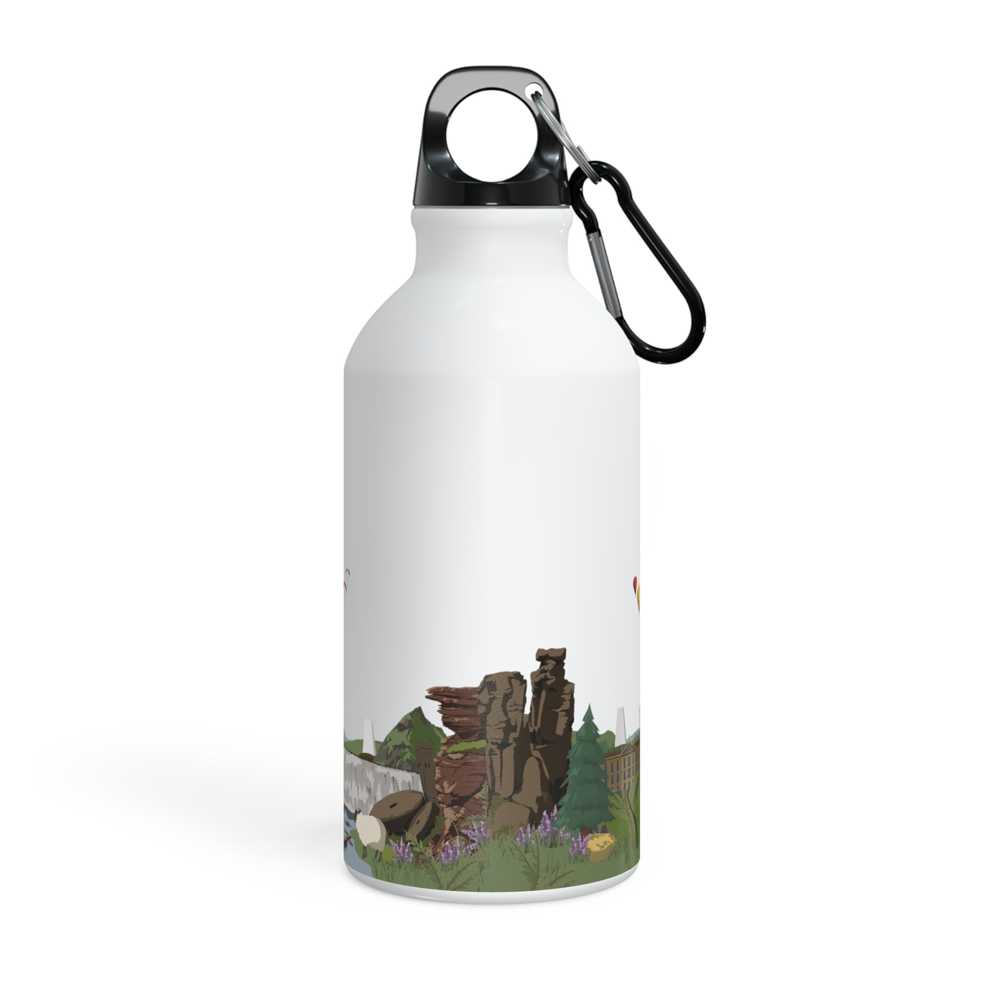 Peak District National Park illustrated metal water bottle