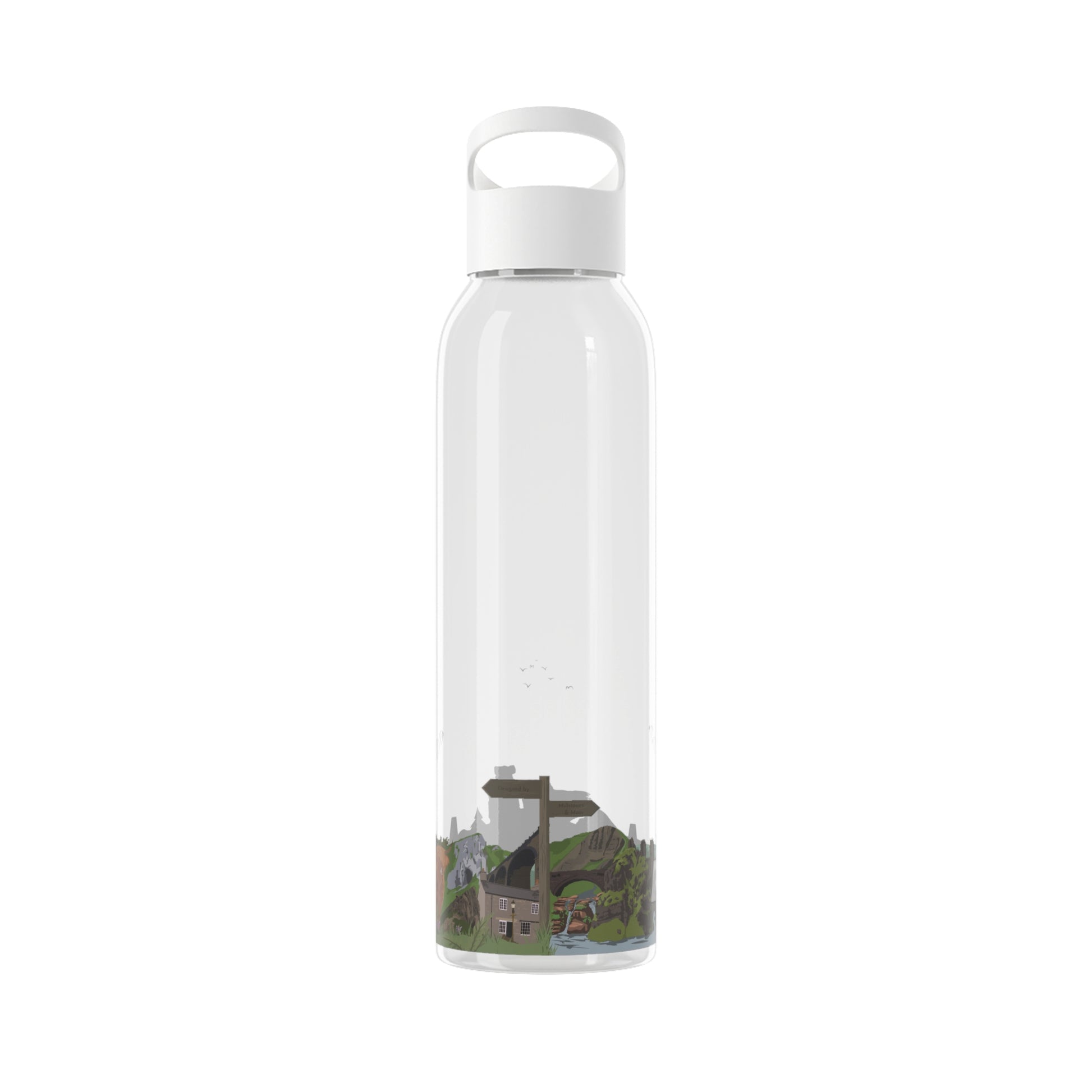 Peak District Illustrated Water Bottle - Millstones & Moor