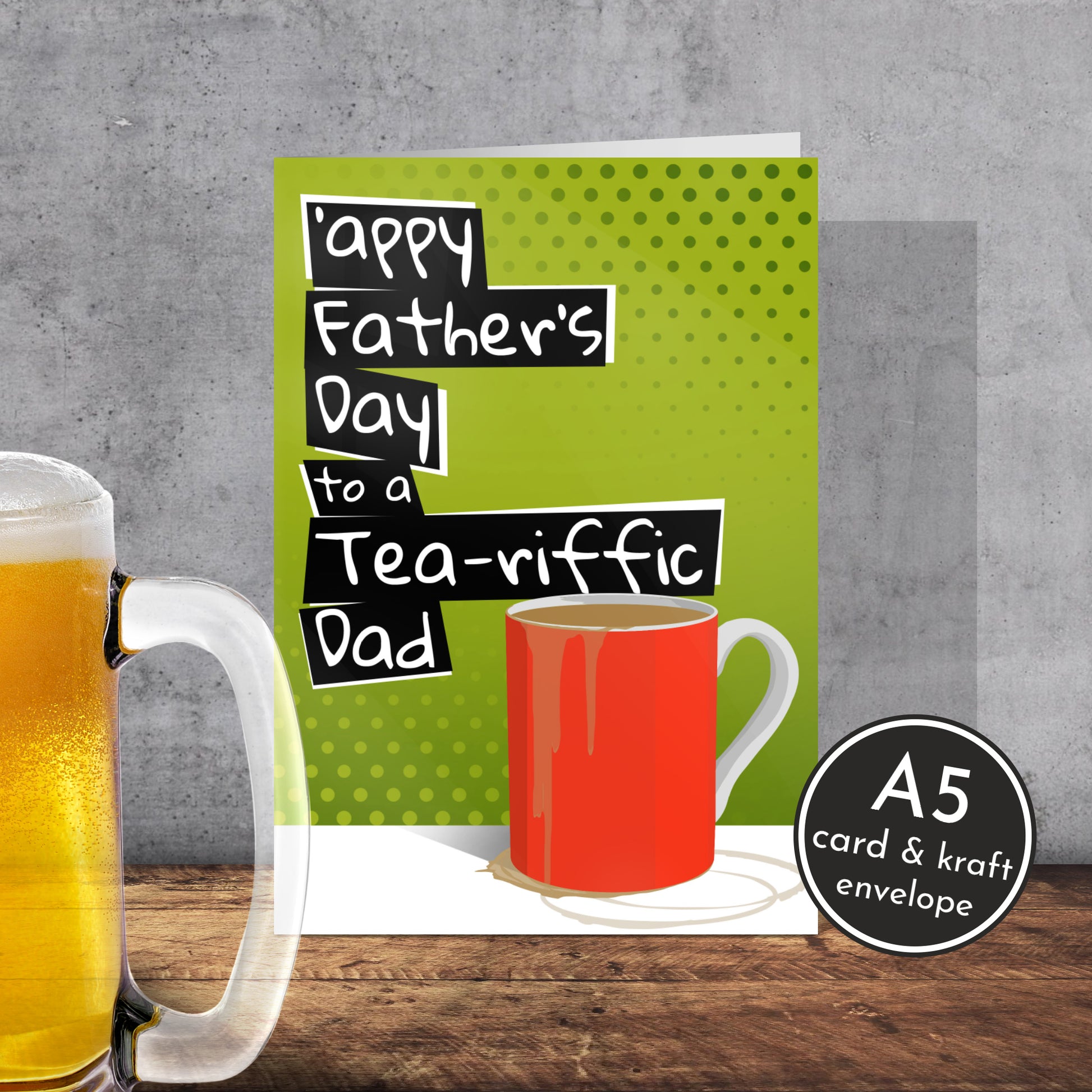 Yorkshire-themed Tea Father’s Day Card | Yorkshire Slang | A5 Card and Envelope - Millstones & Moor