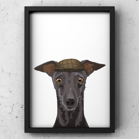 Yorkshire Whippet | Yorkshire Print | A5 A4 A3