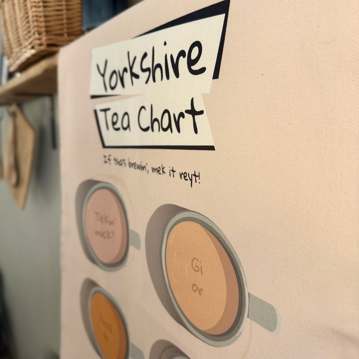 Yorkshire Tea Chart Illustrated Tea Towel