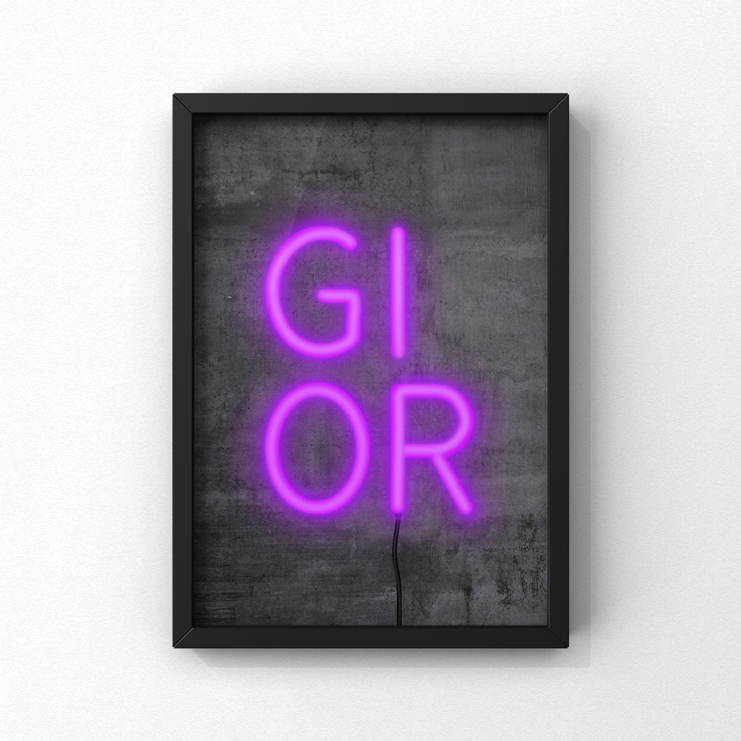 Gi Or Neon Sign Print | Yorkshire Slang | A5 A4 A3 - Millstones & Moor