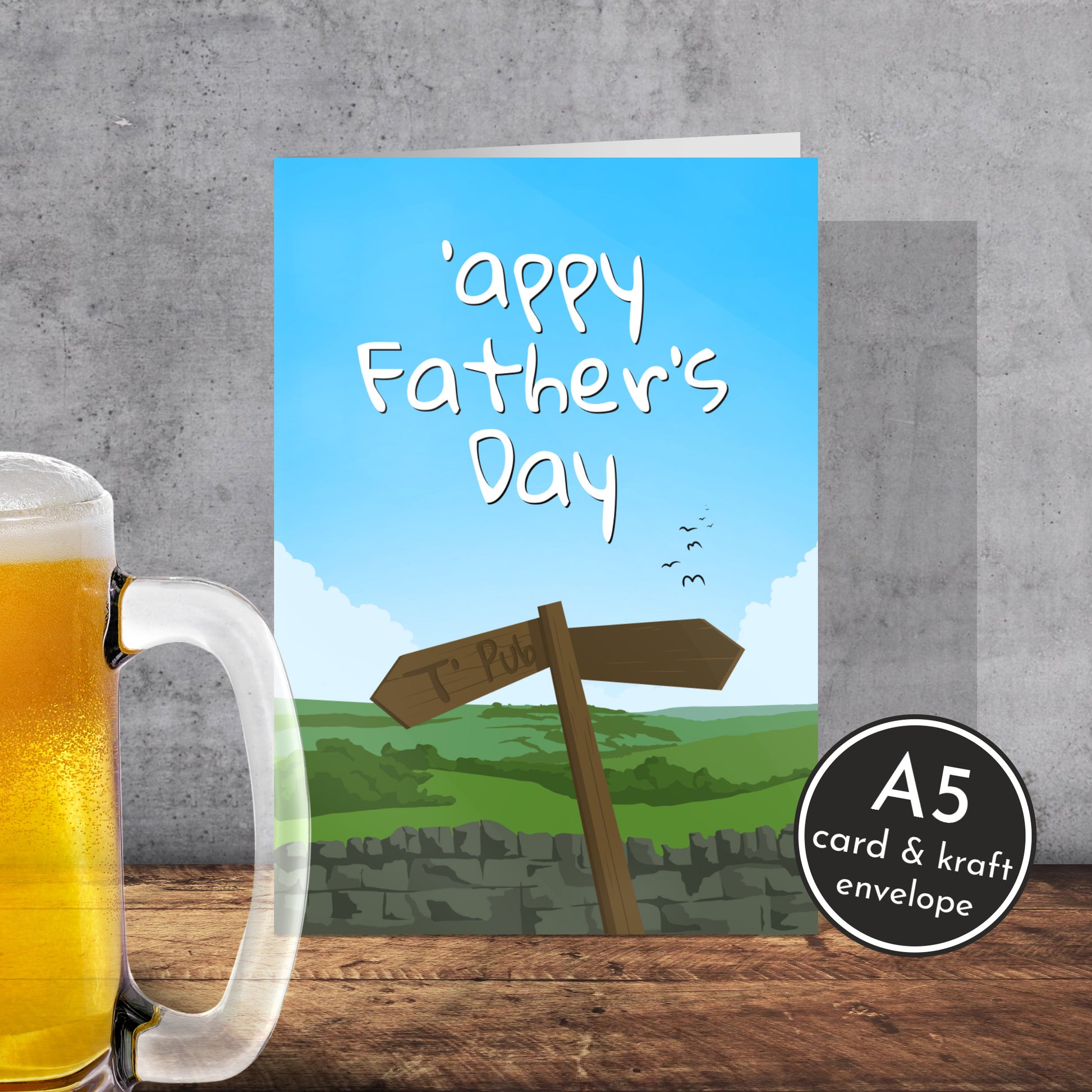 Yorkshire Father’s Day Card | Yorkshire Slang | A5 Card and Envelope - Millstones & Moor