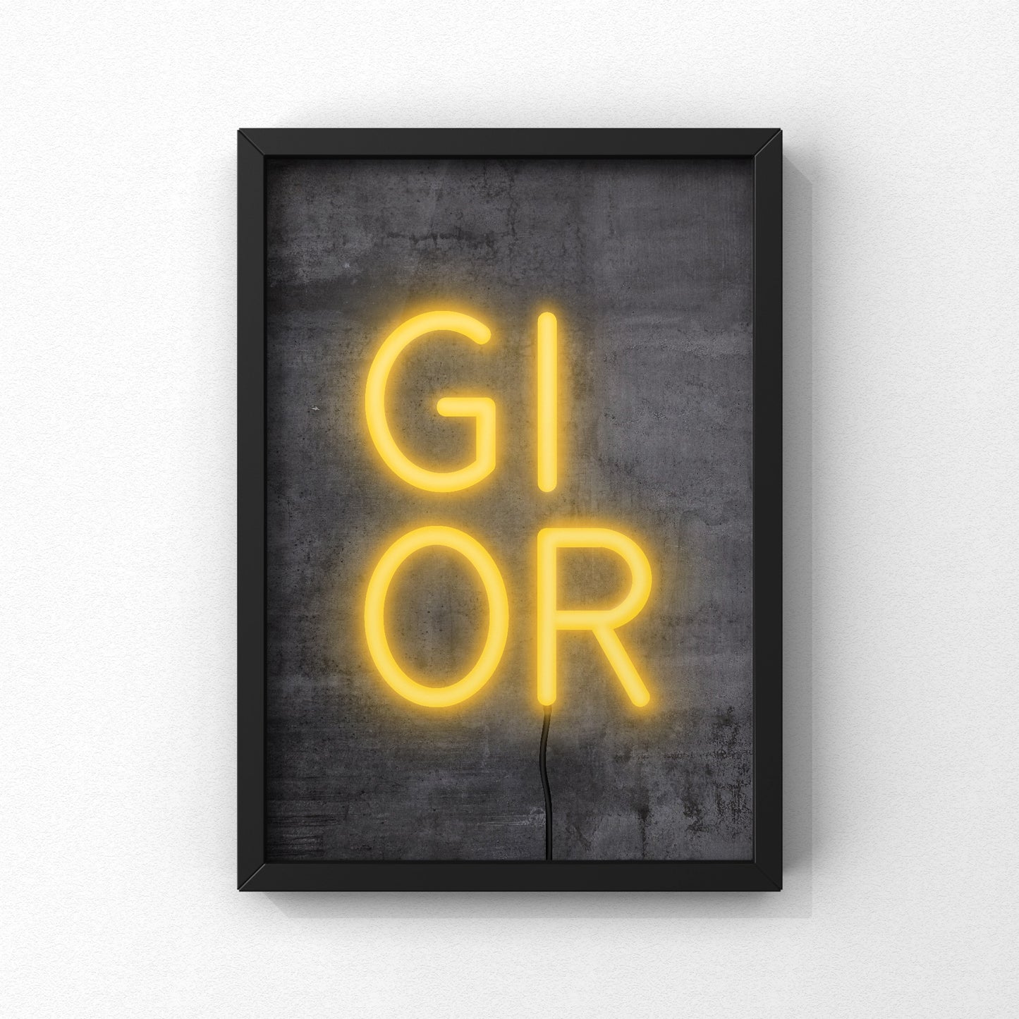 Gi Or Neon Sign Print | Yorkshire Slang | A5 A4 A3 - Millstones & Moor