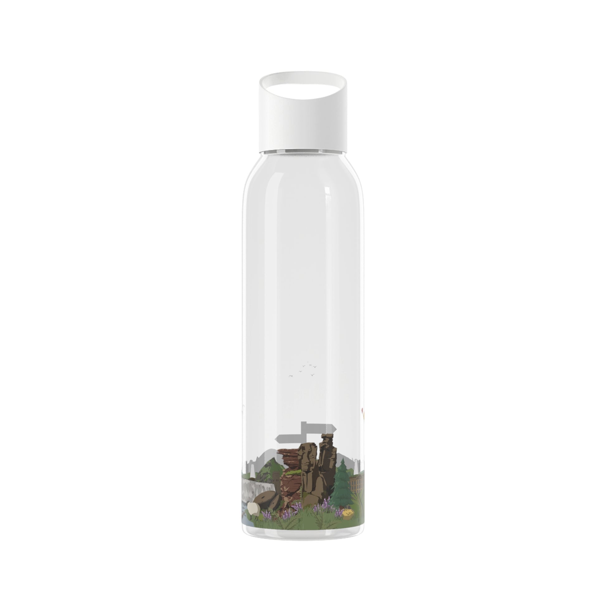 Peak District Illustrated Water Bottle - Millstones & Moor