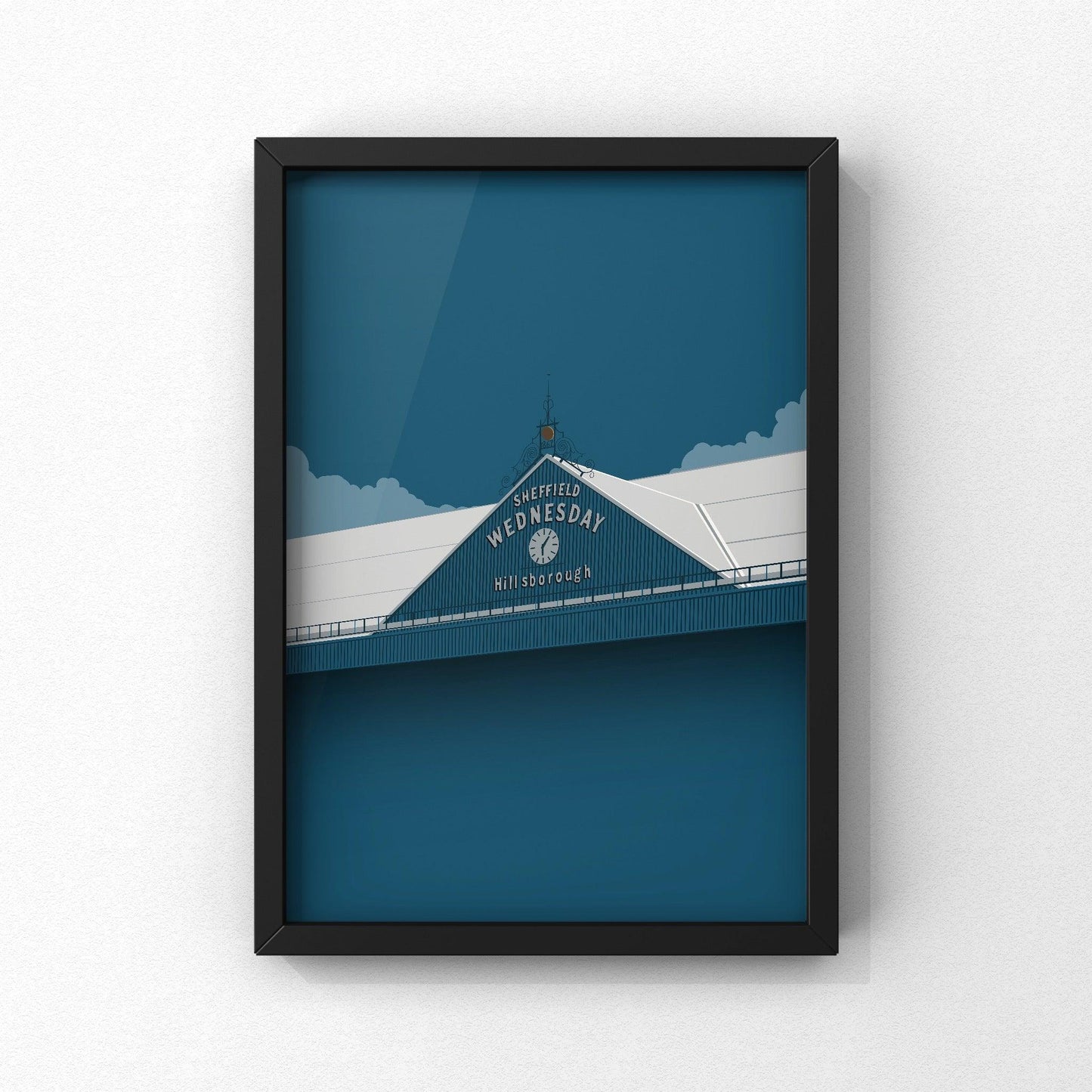 Sheffield Wednesday Ground Print | Hillsborough Stadium | A5 A4 A3 - Millstones & Moor