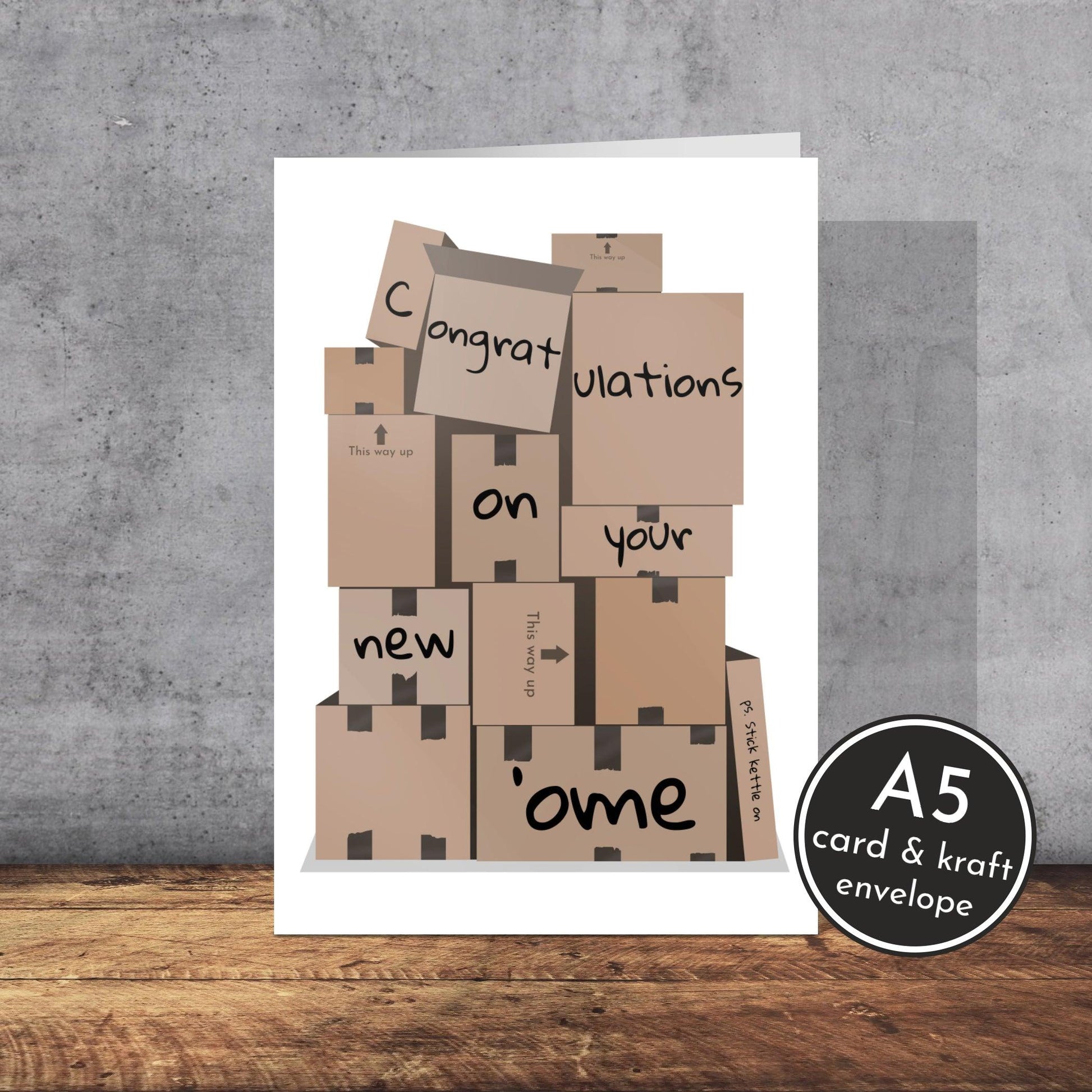 Congratulations On Your New Home Card | Yorkshire Slang | A5 Card and Envelope - Millstones & Moor