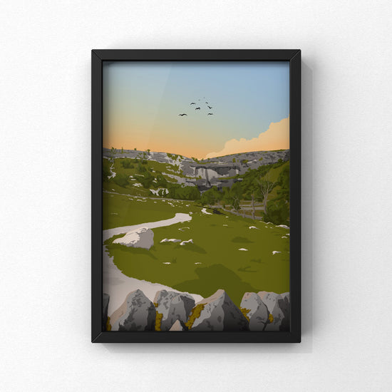 Malham Cove | Yorkshire Print | A5 A4 A3 - Millstones & Moor