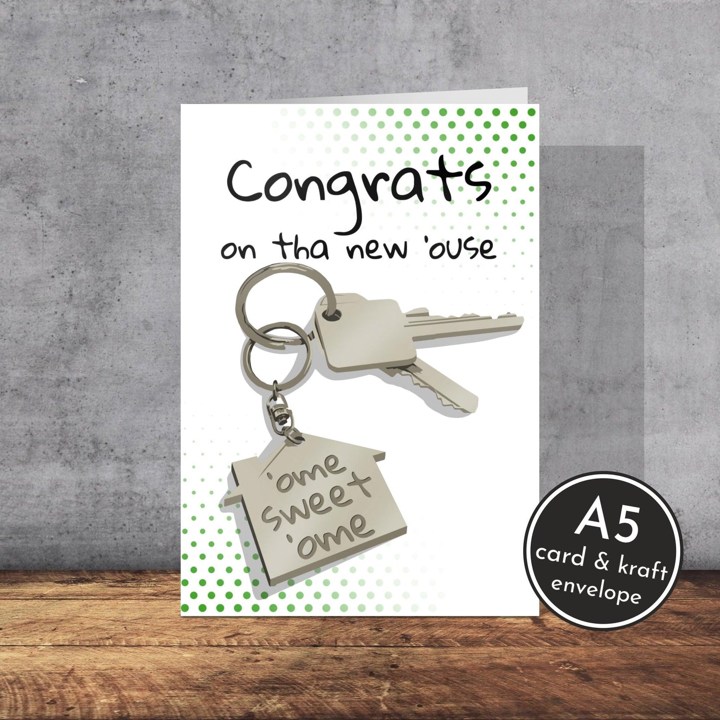 Congratulations New House Card | Yorkshire Slang | A5 Card and Envelope - Millstones & Moor