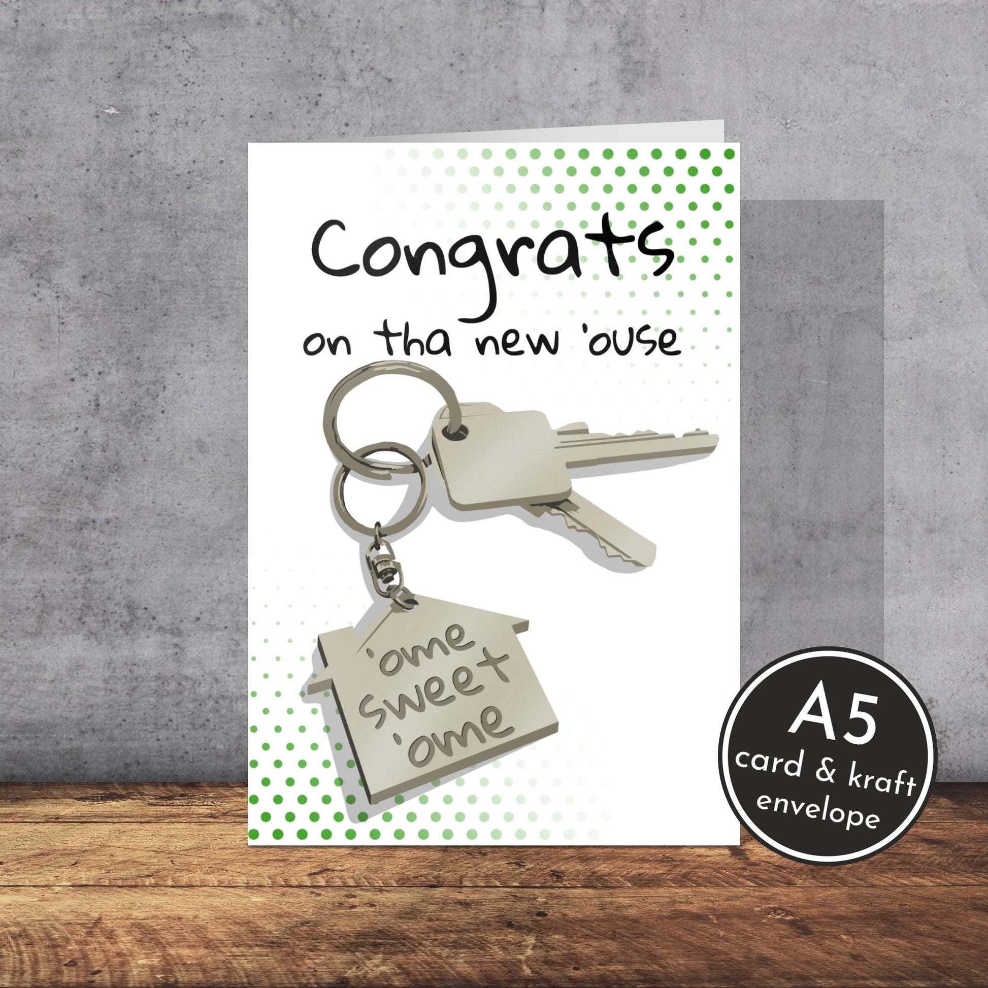 Congratulations New House Card | Yorkshire Slang | A5 Card and Envelope - Millstones & Moor