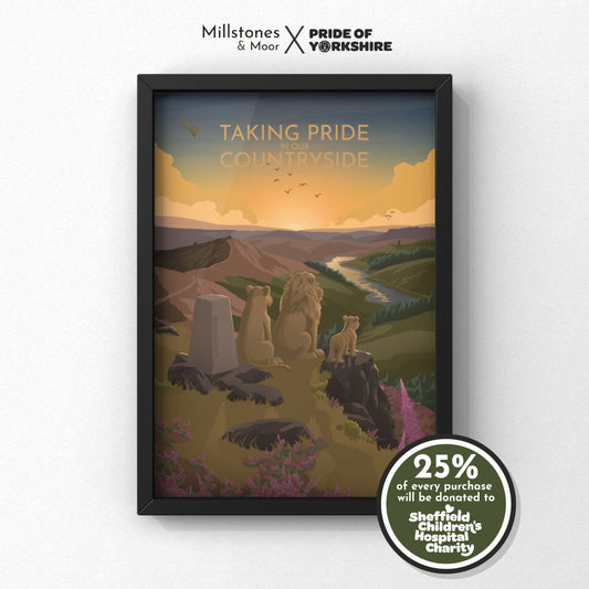 Taking Pride in Our Countryside | Pride of Yorkshire Print | A5 A4 A3 - Millstones & Moor