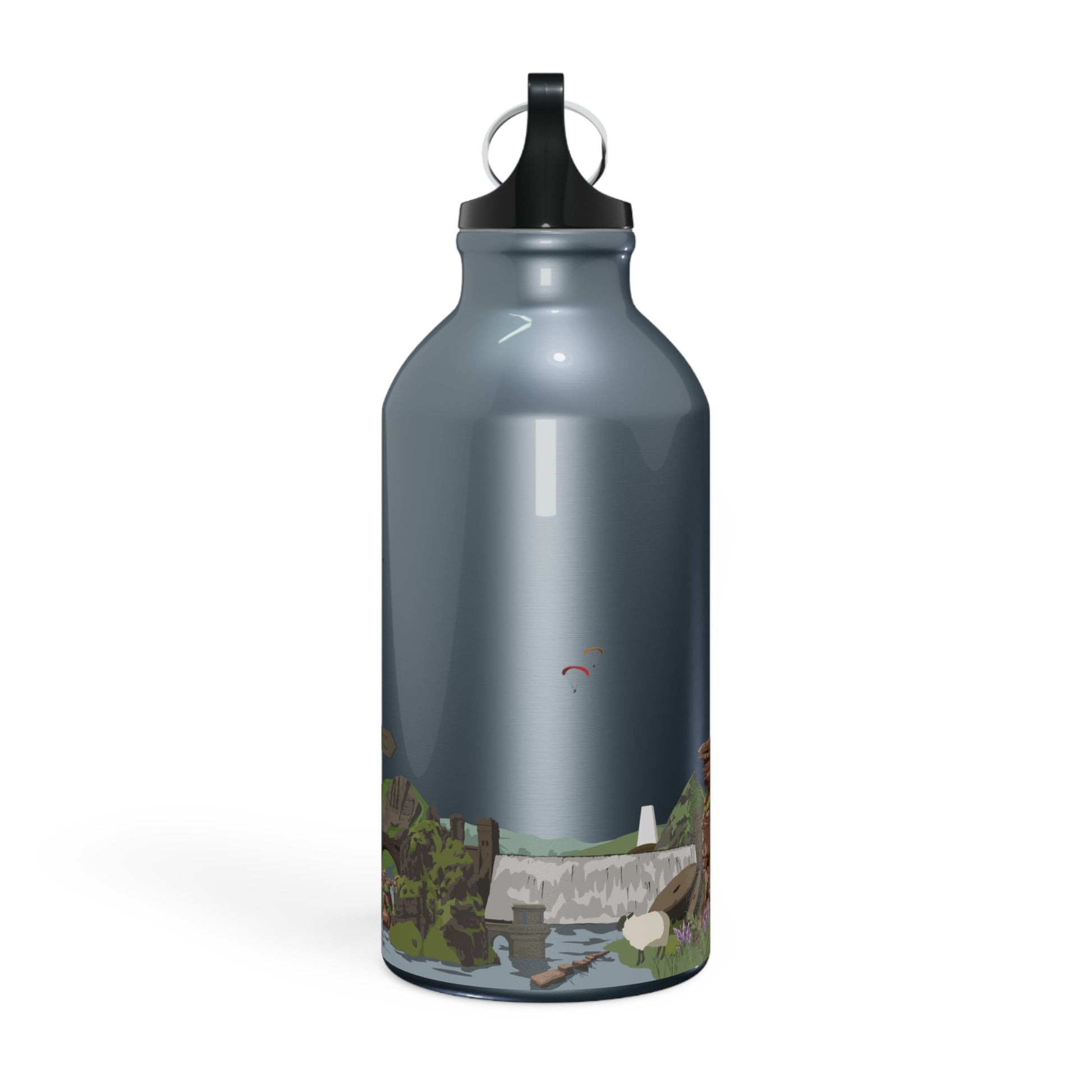 Peak District National Park illustrated metal water bottle