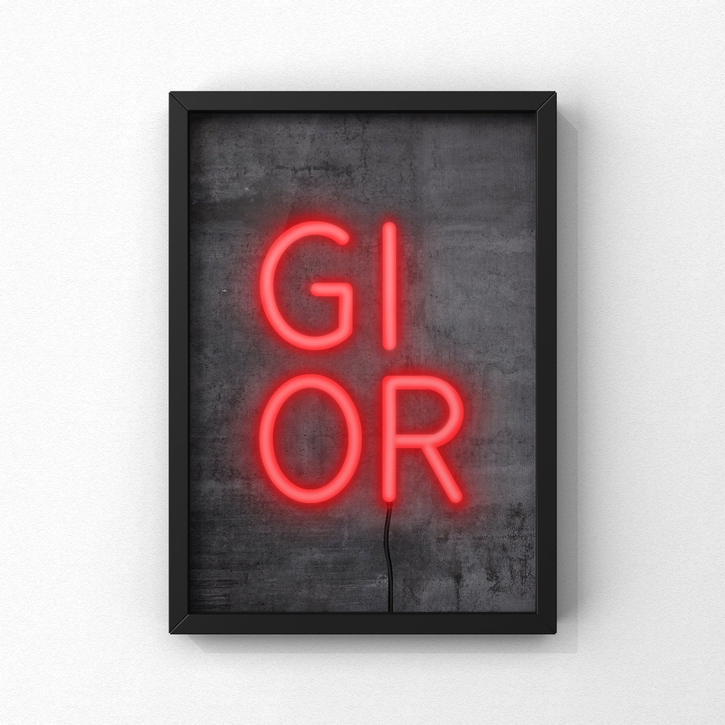Gi Or Neon Sign Print | Yorkshire Slang | A5 A4 A3 - Millstones & Moor