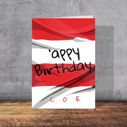 Doncaster Rovers Themed Birthday Card | Yorkshire Slang | A5 Card and Envelope