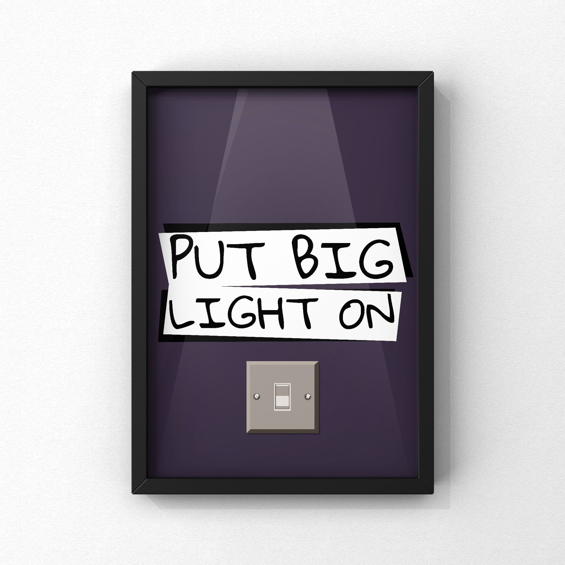 Put Big Light On Yorkshire Print | Yorkshire Slang | A5 A4 A3 - Millstones & Moor