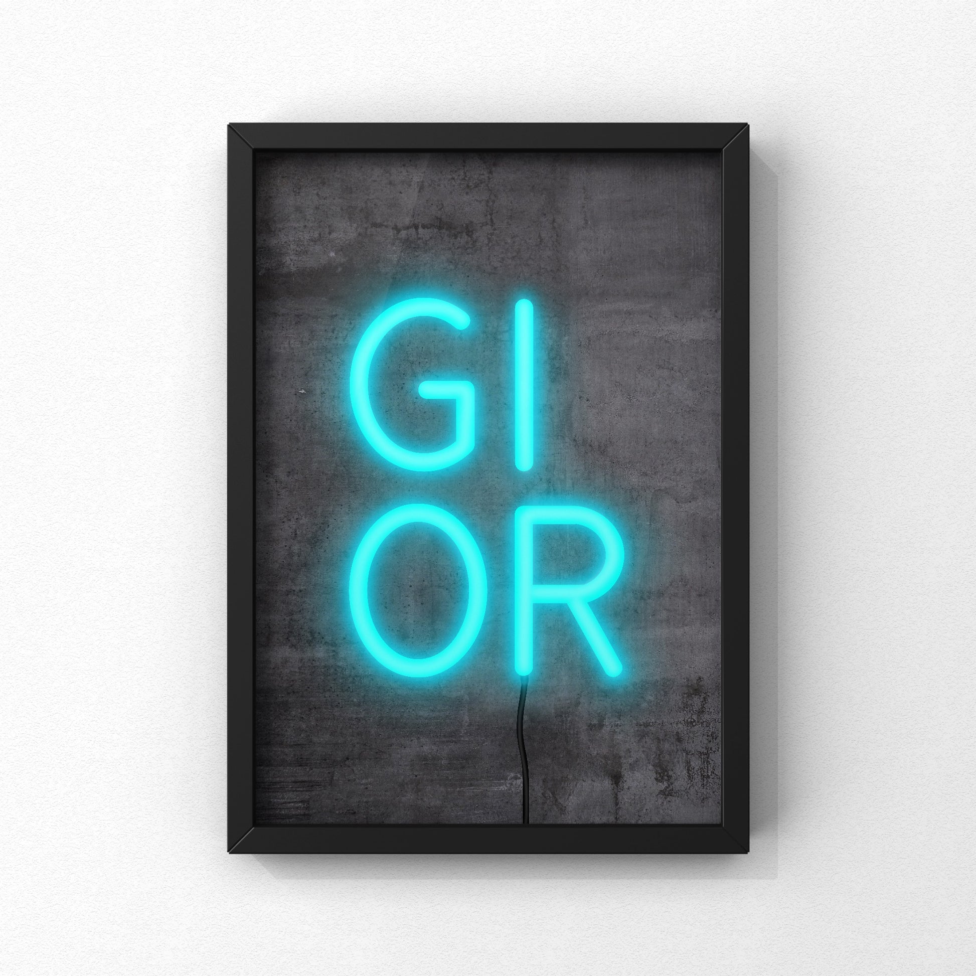 Gi Or Neon Sign Print | Yorkshire Slang | A5 A4 A3 - Millstones & Moor