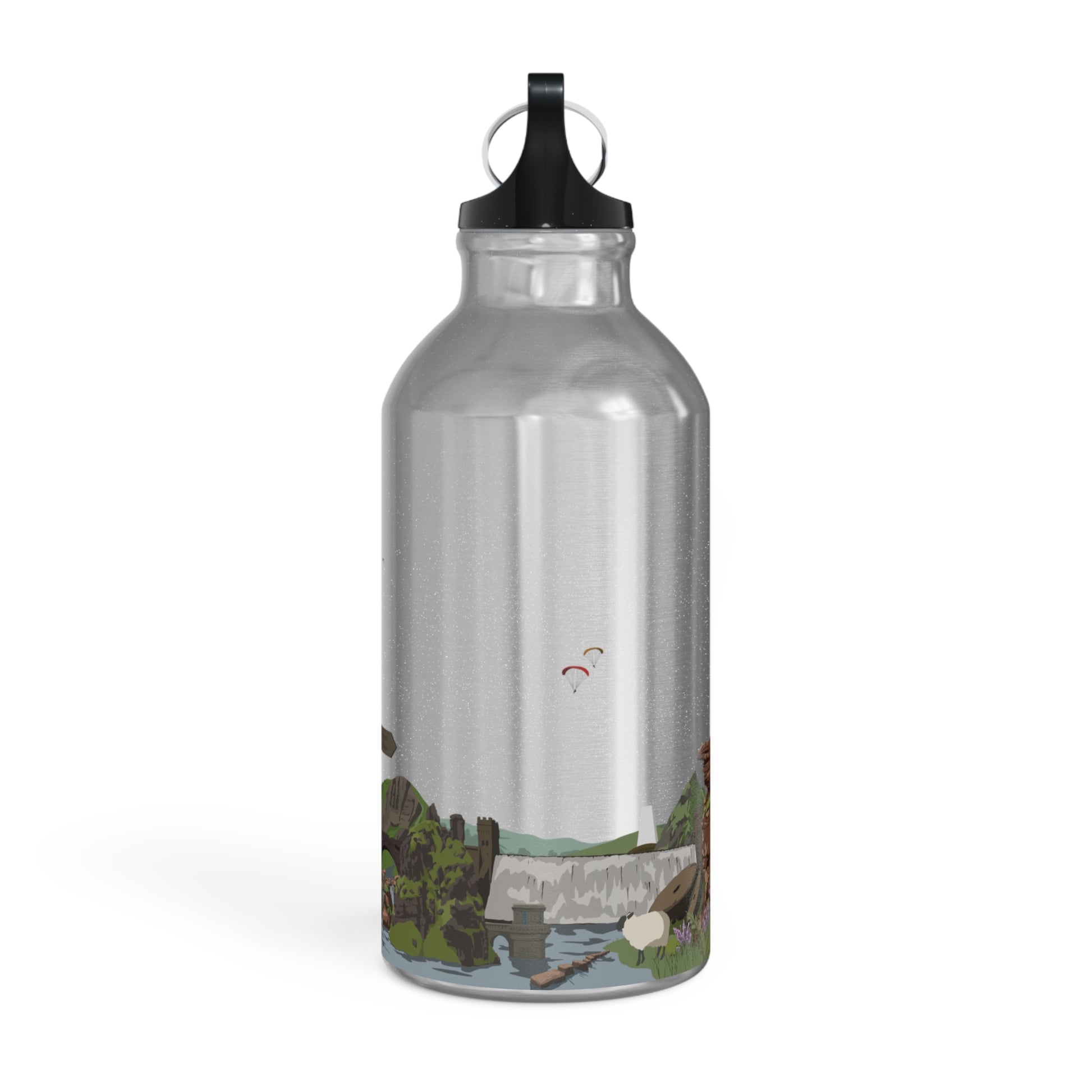 Peak District National Park illustrated metal water bottle