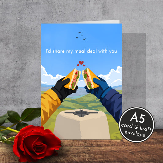 Hiking Valentine’s Day Card | A5 Card and Envelope